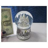 REED & BARTON 5" Musical Snowglobe Silver EXC