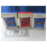 (3) Railroad Hallmark Train Ornaments
