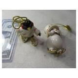 (2) Penguin LENOX Ornaments Porcelain EXC