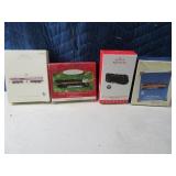 (4) Railroad Hallmark Train LOCOMOTIVE Ornaments