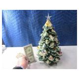 Vintage 15" Ceramic Lighted Christmas Tree