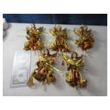 (5) Angel Fancy 7" Ornaments
