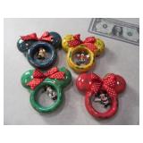 (4) MultiColor MICKEY MOUSE Ears Ornaments