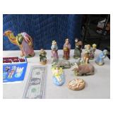 Homemade 80s era Nativity Pottery SET