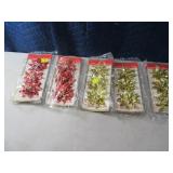(5) Unused Packs 70s era Unique Tin Flower Twists