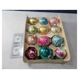 Dozen Vintage Glass Ornaments *many handpainted*