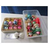 Lot asst Vintage Glass Ornaments