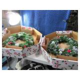 (2) 20" Matching Christmas Wreath w/ StorageBoxes