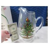 SPODE Christmas Glass 25qt Pitcher