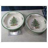 (2) 12" SPODE Christmas Serving Bowls