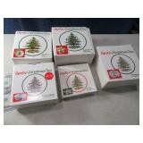 (5) Boxed SPODE Christmas Bowls~Mugs~Accessories