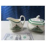 SPODE Xmas Creamer & Sugar Set