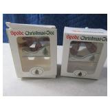 (2) SPODE Sleigh Christmas Ornaments