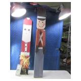 (2) Wooden 36"/42" Handpainted Decor
