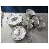 6place+++ GIBSON Christmas China