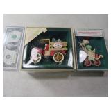 (2) 80s Hallmark ClearBox Ornaments 1st Xmas/Dlvry