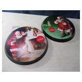 (2) COCA COLA Metal 12" Wall Button Decor