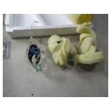3pc DOLPHIN SPLENDOR Glass Ornament Set BRADFORD