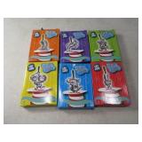 6pc SEUSS Cat In The Hat Ornament Metal SET 1of2