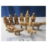 Wooden 5"ish Handcarved Nativity SET Scene