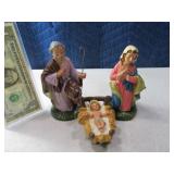 3pc Handpainted ITALY Vintage 6" Nativity Scene
