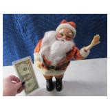 Antique 12" WindUp Santa Music Box AS IS