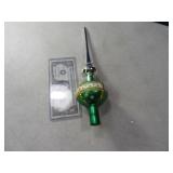 Glass Silver/Green Vintage Tree Topper