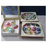 (3) Boxes SHINY BRITE Vintage Ornaments NICE
