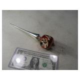 Antique 3 Indent Glass 10" Tree Topper