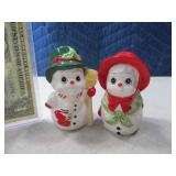 Neat LEFTON 3" Kissing Snowmen Salt & Pepper