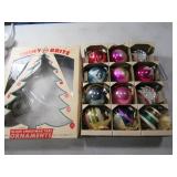 NICE Full size SHINY BRITE Vintage Glass Ornaments