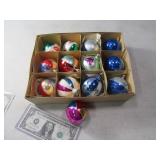 (13) Antique POLAND Handpainted Glass Ornaments