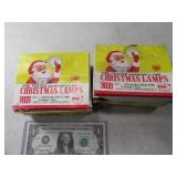 (2) 60s era Boxes Bulbs w/ Santa On Box