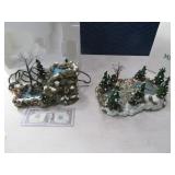 (2) Dept 56 Villages *Water Feature* Look w/ Boxes