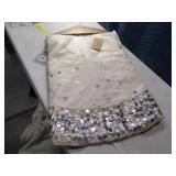 New NICOLE MILLER 52" Bling Goldish Tree Skirt