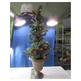 46" Topiary Type Free Standing Lit Tree Decor Pot