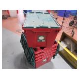 (5) FlipTop Lid Poly 12gal Storage Bins