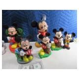 (6) Vintage MICKEY MOUSE Poly Banks