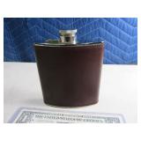 New NORDSTROM 6oz Leather Pocket Booze Flask