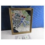 9x11 Mosaic Glass DRAGONFLY Wall Art