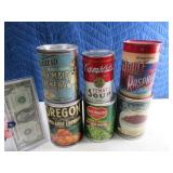 (6) Metal CannedGoodLooking Coin Banks