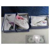 (3) REEBOK Baby sz1/2 Sneakers Shoes EXC