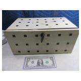 Antique Tin Checkered Bread Box? Storage 13.5"