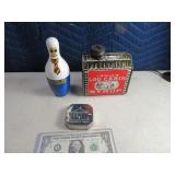 (3) Vintage Coin Banks Syrup~BowlingPin~Pocket