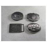 (4) Belt Buckles Sturgis to Ford