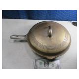 Antique WAGNER #10 Aluminum Skillet w/ Lid