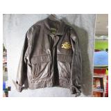 Vtg PHASE 2 BomberType Leather MD-reg Coat Harley