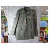 Vintage Military Uniform w/ Pins & Patches