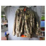 Reversible Fleece Orange/Camo Hoodie Coat 2XL NICE