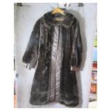 Vintage France TISSAVEL Faux Fur Trenchcoat